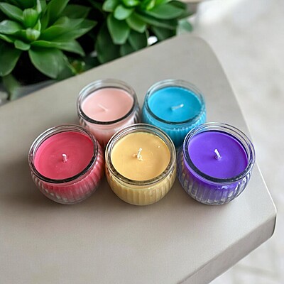 Iris Ribbed Jar Candle